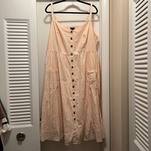 Torrid midi sundress double pocket and button detailing